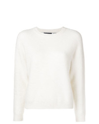 Женский белый свитер с круглым вырезом от Sport Max Code