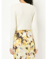 Женский белый свитер с круглым вырезом от Georgia Alice