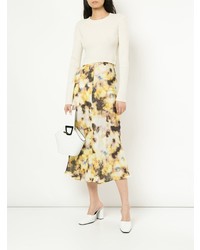 Женский белый свитер с круглым вырезом от Georgia Alice