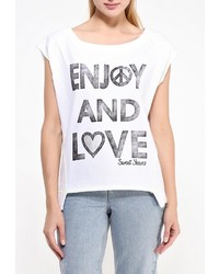 Женский белый свитер с круглым вырезом от Sweet Years