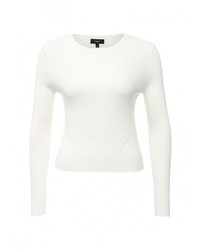 Женский белый свитер с круглым вырезом от Sweewe