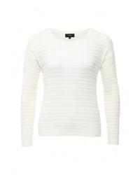 Женский белый свитер с круглым вырезом от Sweewe