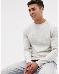 Мужской белый свитер с круглым вырезом от Threadbare