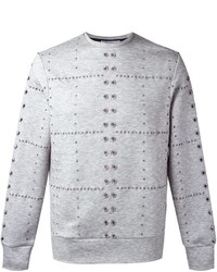 Мужской белый свитер с круглым вырезом от Tim Coppens