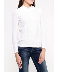 Женский белый свитер с круглым вырезом от Tom Farr