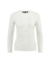 Женский белый свитер с круглым вырезом от Tom Farr