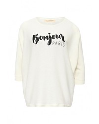 Женский белый свитер с круглым вырезом от Tom Tailor Denim