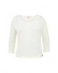 Женский белый свитер с круглым вырезом от Tom Tailor Denim
