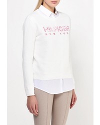 Женский белый свитер с круглым вырезом от Tommy Hilfiger