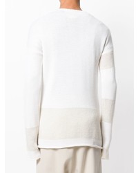 Мужской белый свитер с круглым вырезом от Lost & Found Rooms