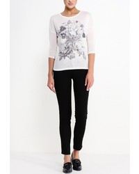 Женский белый свитер с круглым вырезом от Top Secret