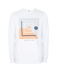 Мужской белый свитер с круглым вырезом от Topman