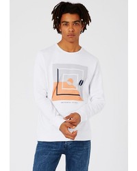 Мужской белый свитер с круглым вырезом от Topman