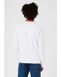 Мужской белый свитер с круглым вырезом от Topman