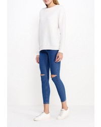Женский белый свитер с круглым вырезом от Topshop