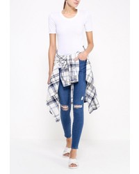 Женский белый свитер с круглым вырезом от Topshop