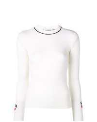 Женский белый свитер с круглым вырезом от Vivetta