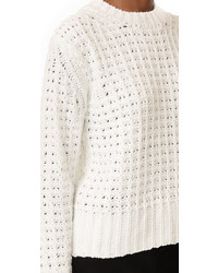 Женский белый свитер с круглым вырезом от Endless Rose