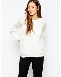 Женский белый свитер с круглым вырезом от Warehouse