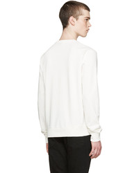 Мужской белый свитер с круглым вырезом от BLK DNM