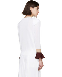 Женский белый свитер с круглым вырезом от Toga