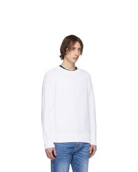 Мужской белый свитер с круглым вырезом от DSQUARED2