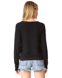 Женский белый свитер с круглым вырезом от Wildfox Couture