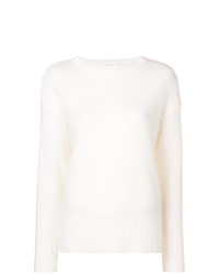 Женский белый свитер с круглым вырезом от Zanone