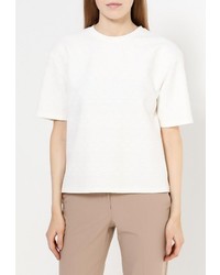 Женский белый свитер с круглым вырезом от Zarina