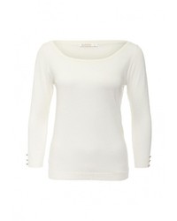 Женский белый свитер с круглым вырезом от Zarina