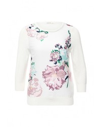 Женский белый свитер с круглым вырезом от Zarina