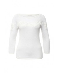 Женский белый свитер с круглым вырезом от Zarina