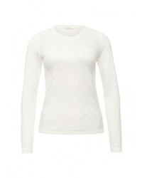 Женский белый свитер с круглым вырезом от Zarina