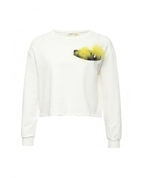 Женский белый свитер с круглым вырезом от Zeza