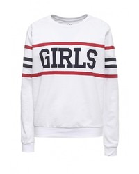 Женский белый свитер с круглым вырезом от Спартак