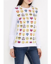 Женский белый свитер с круглым вырезом от Спартак