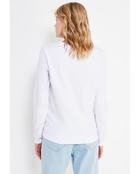 Женский белый свитер с круглым вырезом от Спартак