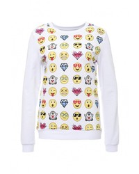 Женский белый свитер с круглым вырезом от Спартак