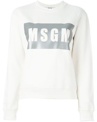 Женский белый свитер с принтом от MSGM
