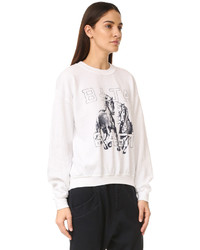 Женский белый свитер с принтом от Baja East