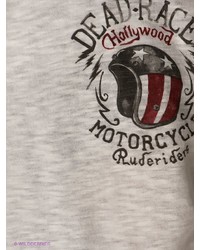 Мужской белый свитер с принтом от Rude Riders