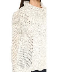 Женский белый свитер с хомутом от BB Dakota