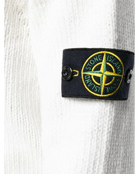 Мужской белый свитер от Stone Island