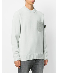 Мужской белый свитер от Stone Island