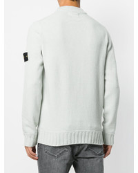 Мужской белый свитер от Stone Island
