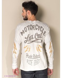 Мужской белый свитер от Rude Riders