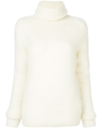 Женский белый свитер от Saint Laurent