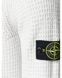 Мужской белый свитер от Stone Island