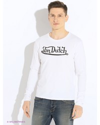 Мужской белый свитер от Von Dutch