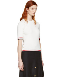 Женский белый свитер от Thom Browne